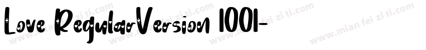 Love RegularVersion 1001字体转换